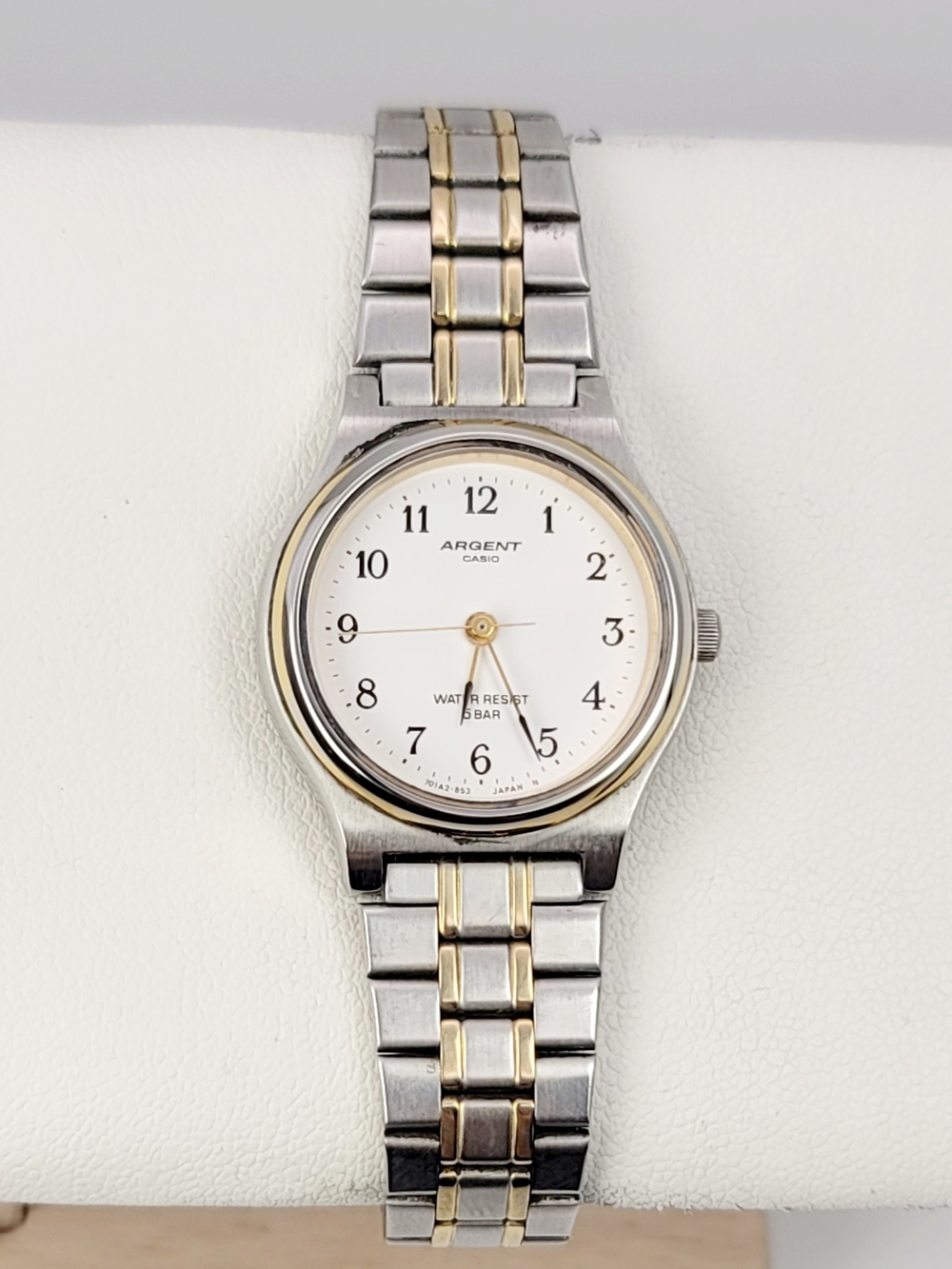 Vintage Casio Argent LTW-57 Two-Tone Quartz Watch Module 340 Japan JDM